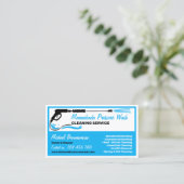 Druk blauw zwart Power Wassen auto reinigen Visitekaartje (Staand voorkant)