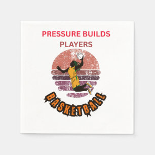 Druk Bouwt Spelers Basketbal Motiverend Design Servet