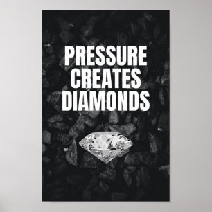 Druk Creëer Diamonds - Motivatie Poster