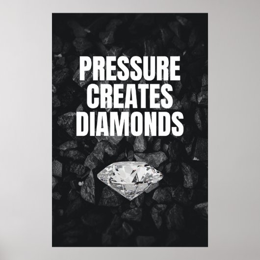 Druk Creëer Diamonds - Motivatie Poster (Voorkant)