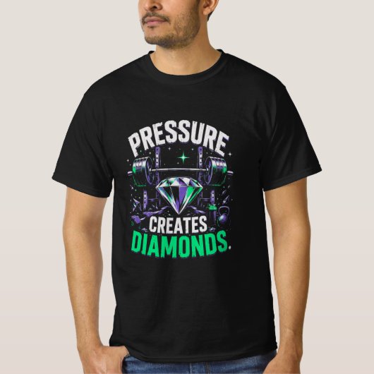 Druk creëert diamanten t-shirt (Voorkant)
