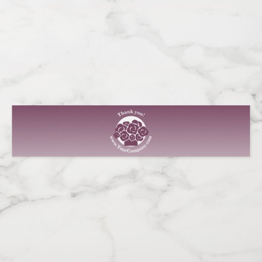 Druk Dankbaarheid met Douane Paarse uit Waterfles Etiket (Enkel label)