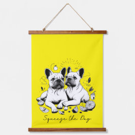 Druk de dag in hangend wandkleed