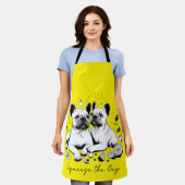 Druk de dag in schort (Gedragen)