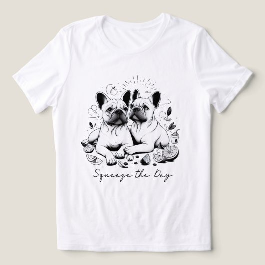 Druk de dag in Tri-Blend shirt (Design voorkant)