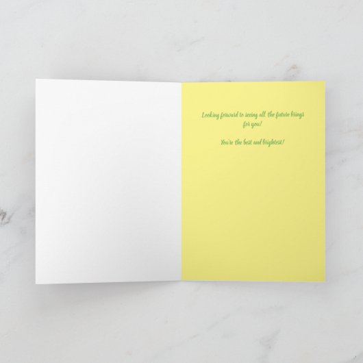 Druk de Dag Punny Lemon Custom Interior Text in Kaart (Binnen)