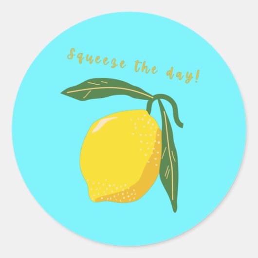 Druk de Dag van de Lemon Pun in Ronde Sticker (Voorkant)
