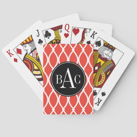 Druk de Met monogram van Barcelona van de guave Pokerkaarten (Achterkant)