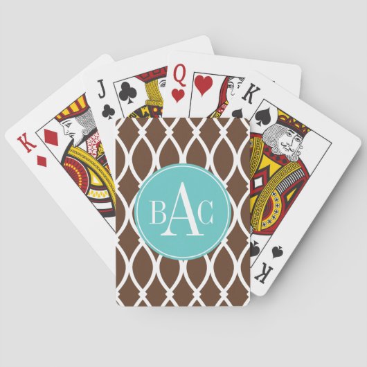 Druk de Met monogram van Barcelona van de Pokerkaarten (Achterkant)