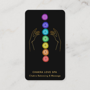 *~* Druk de symbolen van Chakra + de Healing Hands Visitekaartje
