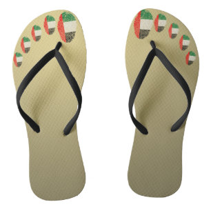 Druk de vingerafdruk van een aanraking in teenslippers