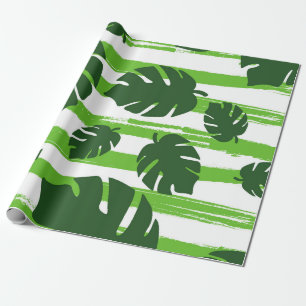 Druk de zomer exotische oerwoud plant tropische pa cadeaupapier