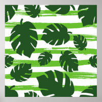 Druk de zomer exotische oerwoud plant tropische pa