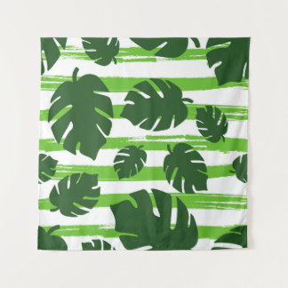 Druk de zomer exotische oerwoud plant tropische pa wandkleed