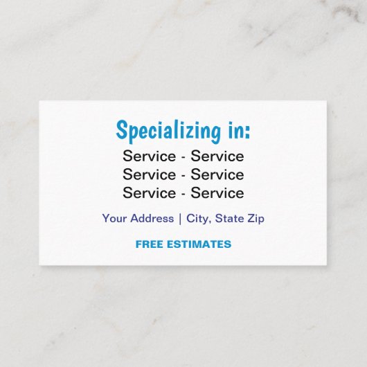 Druk dubbelzijdig wassen visitekaartje (Achterkant)