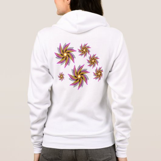 druk flora hoodie (Achterkant)