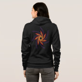 druk flora vrouwen hoodie (Achterkant volledig)