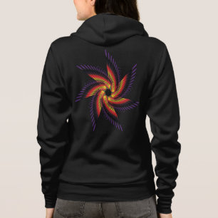 druk flora vrouwen hoodie
