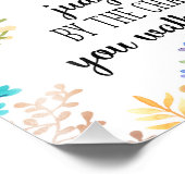 Druk Floral Quote, Waterverf Inspirerend prijsopga Foto Afdruk (Hoek)