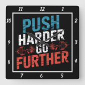 Druk harder om verder te gaan met de training vierkante klok (Voorkant)