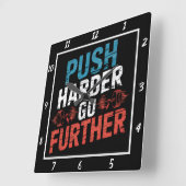 Druk harder om verder te gaan met de training vierkante klok (Hoek)