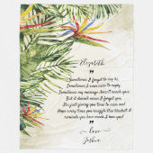 Druk het met het Tropische Bericht van de Douane v Fleece Deken (Voorkant)