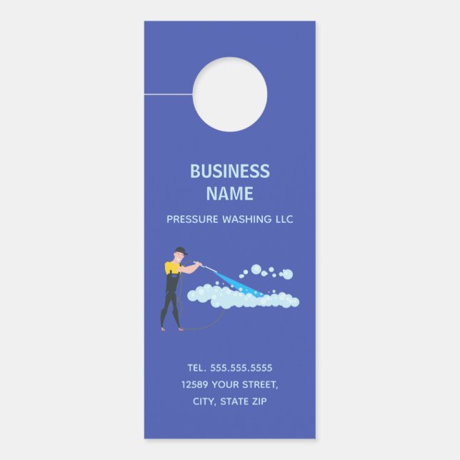 Druk het Wassen Douane QR Deurhanger (Voorkant)