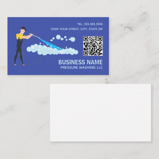 Druk het Wassen Douane QR Visitekaartje (Voorkant / Achterkant)