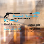 Druk het wassen Macht Wassen Raamsticker (Vel 2)