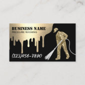 Druk het wassen Moderne Gouden Macht Wasmachine he Visitekaartje (Voorkant)