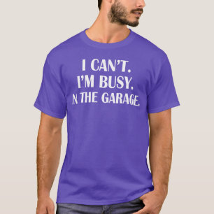 Druk in de garage Grappige monteur familie T-shirt