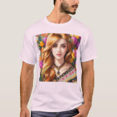 Druk je diepe gevoelens van liefde met bloemen - t-shirt (Voorkant)