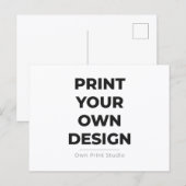 Druk je eigen af | Afdrukken op bestelling Aankondigingskaart (Voorkant / Achterkant)