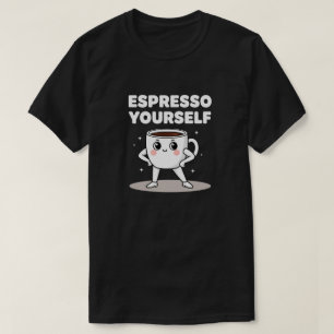 Druk Je Eigen Espresso Kawaii Koffie Liefhebber St T-shirt