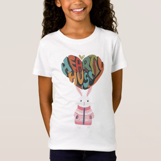 Druk je liefde uit met 'hartige knuffels' ontwerp t-shirt (Voorkant)