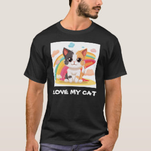 Druk je liefde uit met 'I Love My Cat' Kleding T-shirt