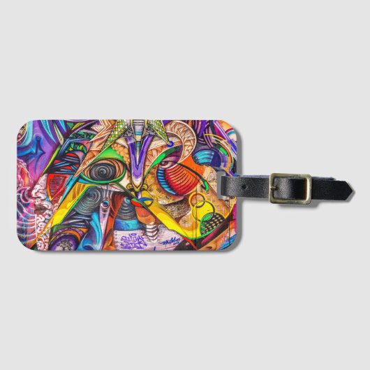Druk je stedelijke geest uit: Graffiti Art Bagagelabel (Voorkant (horizontaal))
