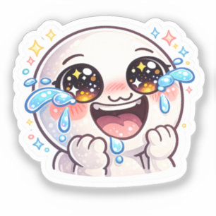 Druk je ultieme momenten van lachen en pure uit sticker