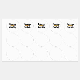Druk Jezelf Espresso Zorgvuldig Uit Grappige Kof Labels