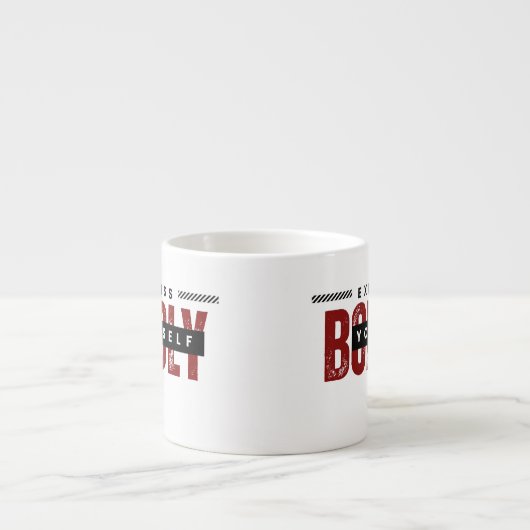 Druk jezelf moedig uit White Specialty Mok (Voorkant)