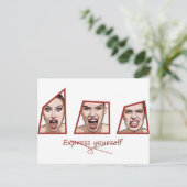 Druk jezelf uit briefkaart (Staand voorkant)