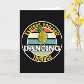 Druk jezelf uit door te dansen kaart (Gele Bloem)