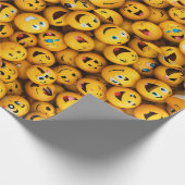 Druk jezelf uit: Emoji Style Design" Cadeaupapier (Hoek)