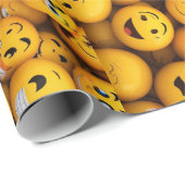 Druk jezelf uit: Emoji Style Design" Cadeaupapier (Rol Hoek)