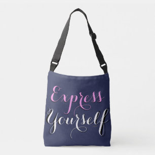 Druk jezelf uit Grafische Kunst Crossbody Tas