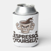 Druk Jezelf Uit - Grappig Koffieliefhebber Design Blikjeskoeler (Blikje Voorkant)