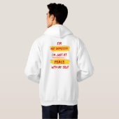Druk jezelf uit hoodie (Achterkant volledig)