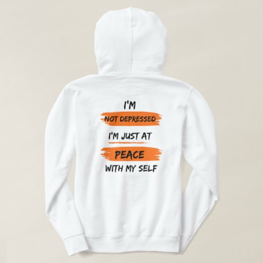 Druk jezelf uit hoodie (Design achterkant)