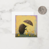 Druk jezelf uit in de regen: Minimalistische steke Notitiekaartje (Voorkant / Achterkant in situ)