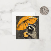 Druk jezelf uit in de regen: minimalistische wasbe notitiekaartje (Voorkant / Achterkant in situ)